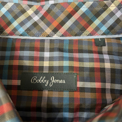 Bobby Jones Shirt Mens Large Multicolor Plaid Button Up Long Sleeve Casual