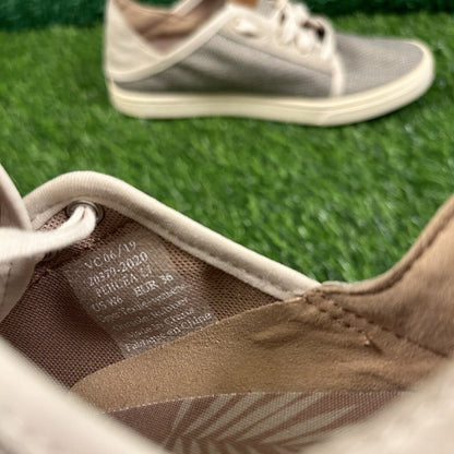 Olukai Pehuea Li Women 6 Beige Shoes Sneaker Knit Casual Lace Up Outdoor Preppy