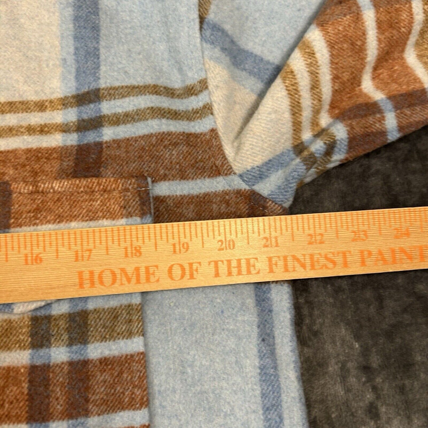 Ford Bronco Flannel Shirt Womens Extra Small Blue Plaid Button Up Long Sleeve