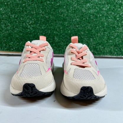 Veja Canary Elastic Lace Kids Sneakers Beige Purple Toddler Shoes 9.5C $105 Msrp
