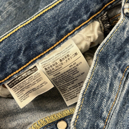 Levis 501 Jeans Mens 36x34" Blue Button Fly Straight Leg Denim Pants Casual Work