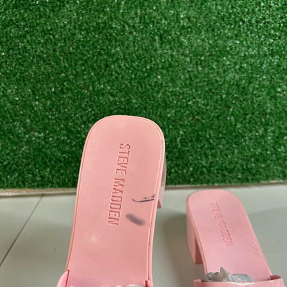 Steve Madden Harlin Platform Slide Sandals Block Heel Pink Y2K Style Womens 7 M
