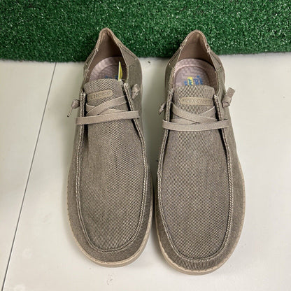 Skechers Melson Raymon Mens 11 Khaki Shoes Loafers Walking Comfort Slip On NEW