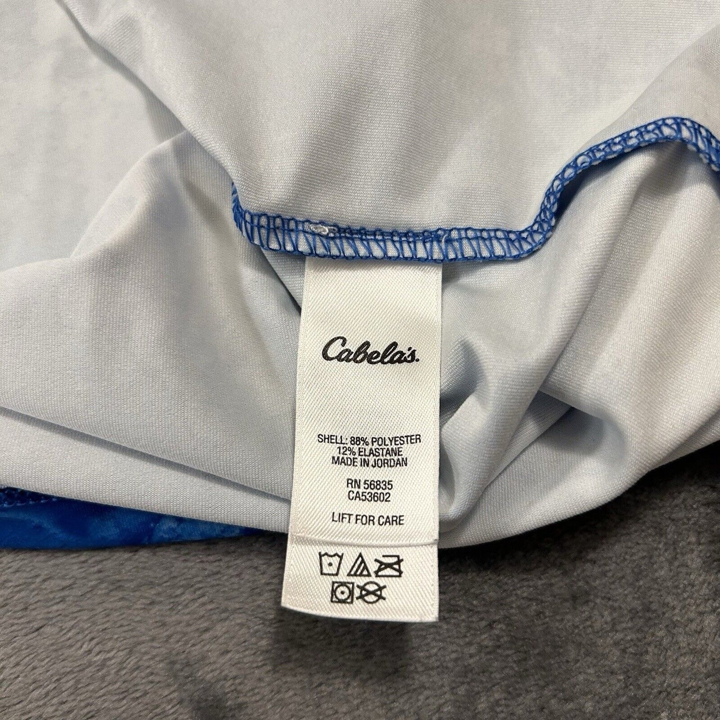 Cabelas Guidewear Shirt Men Medium Blue Camo Long Sleeve Casual Outdoor Athletic