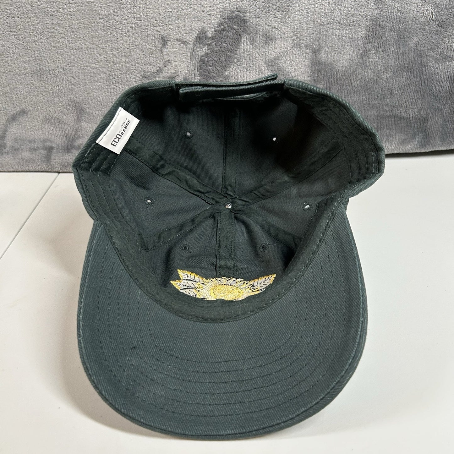 Natural Americna Spirit Hat Cap Adult Strap Back Green Yellow Flower Adjustable