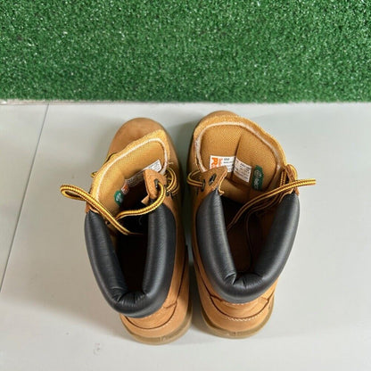 Timberland PRO Sawhorse Work Boot Composite Safety Toe Wheat Leather Kids Size 6