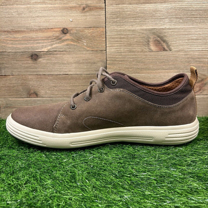 Skechers Porter Elden Oxford Mens 13 Brown Shoes Sneakers Suede Leather Casual