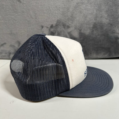 Salomon Snapback Hat Cap Blue White Trucker Running Yupoong Classics Adjustable