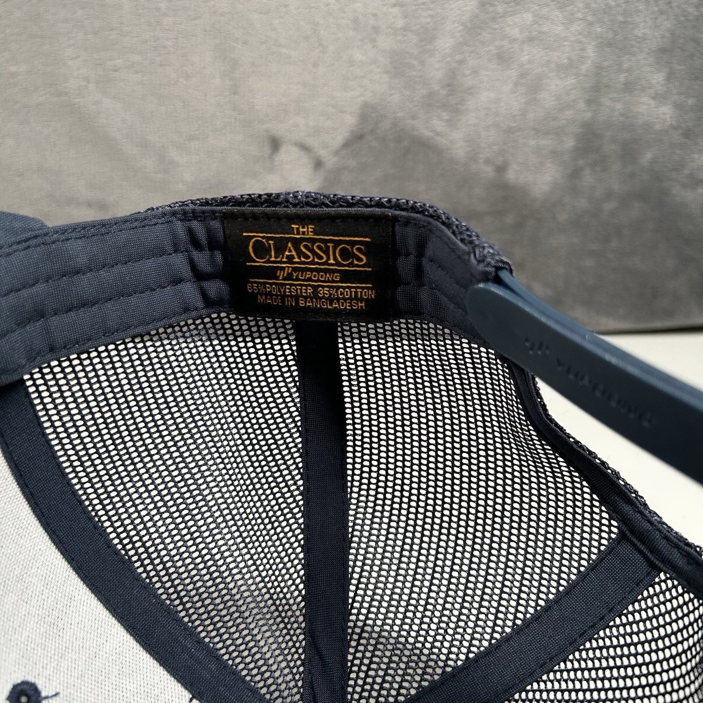 Adult Hockey Association Trucker Hat Cap Men Snapback Navy Leather Patch Yupoong