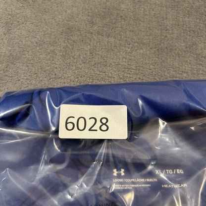 Under Armour Shirt Mens Extra Large Blue Short Sleeve Athletic Running Heatgear