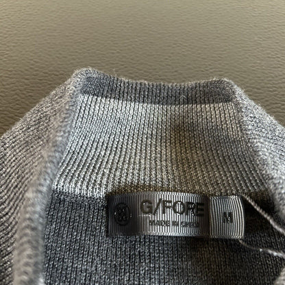 G Fore Wool Tech Sweater Vest Mens Medium Charcoal Gray 1/4 Zip Lined Preppy New