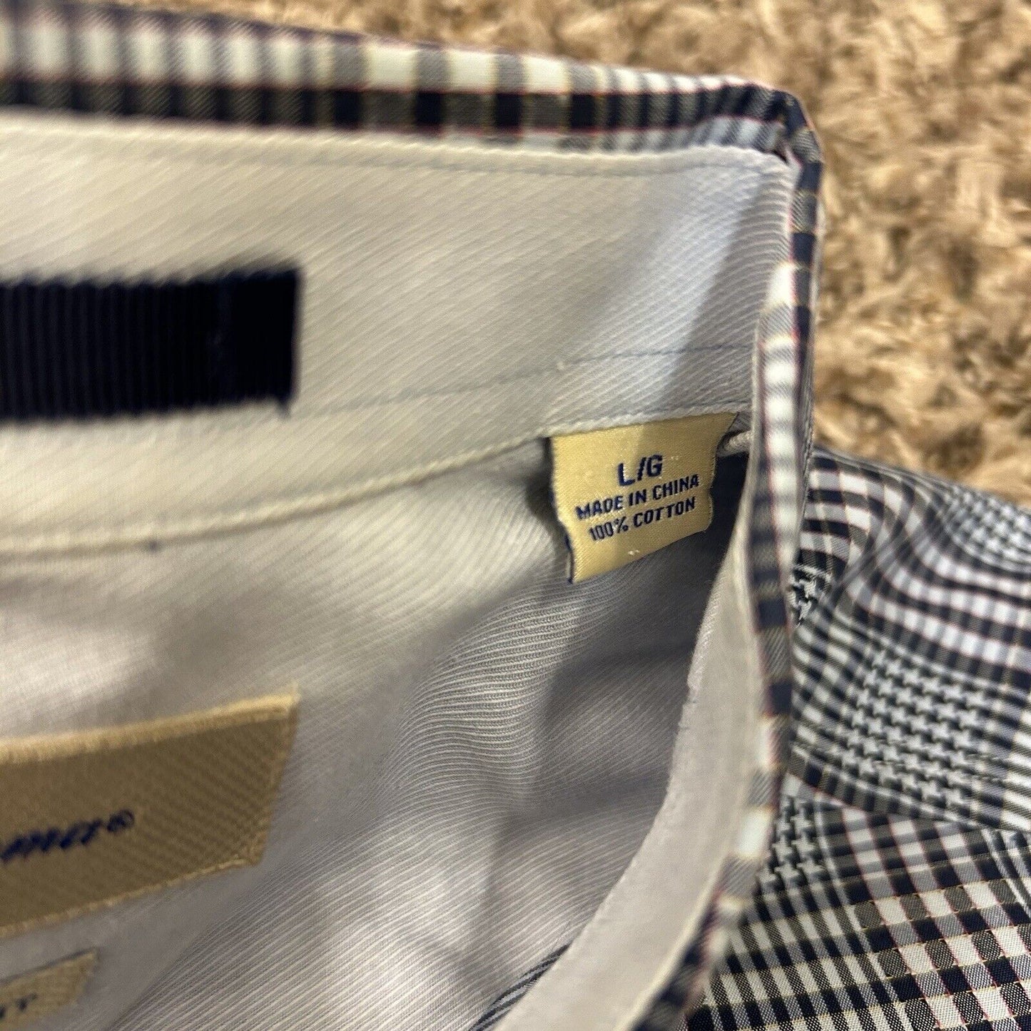 Tommy Bahama Button Up Shirt Mens Large Blue White Plaid Island Modern Fit