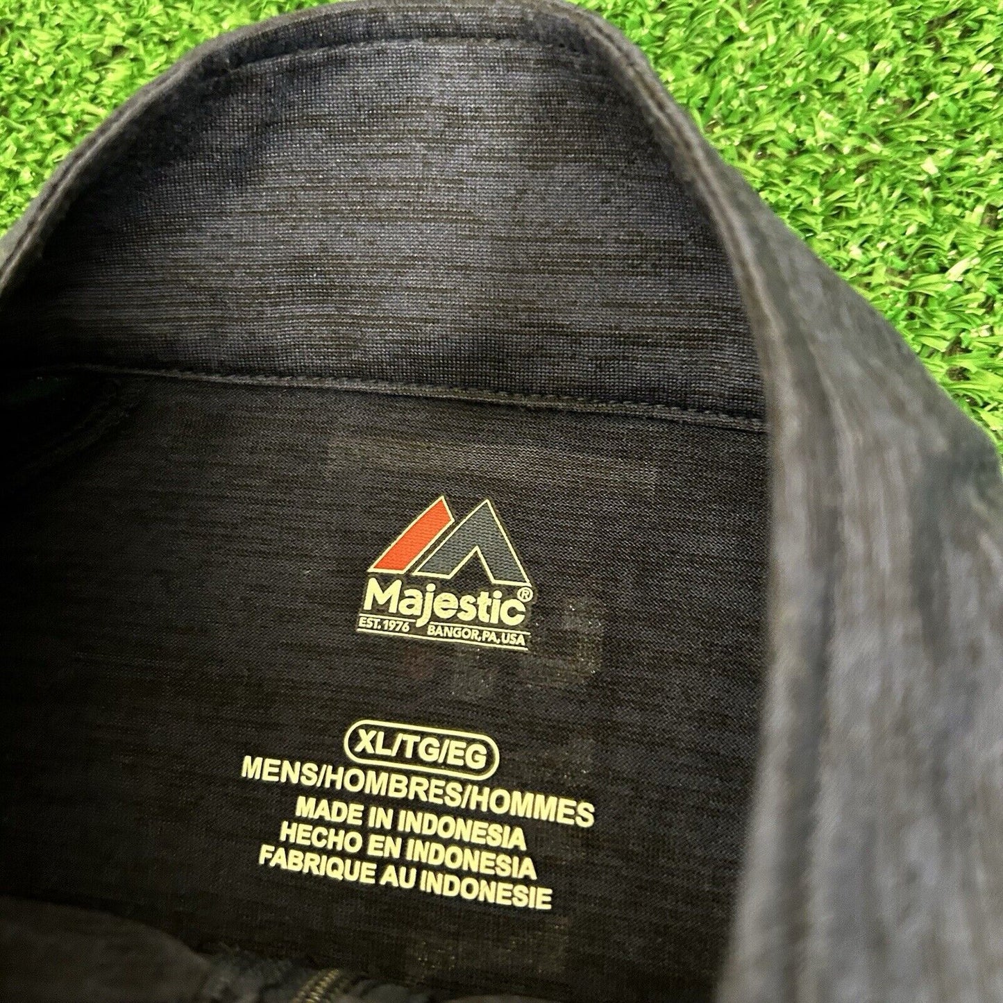 Minnesota Twins Sweater Mens Extra Large Blue Pullover 1/4 Zip Majestic Baseball