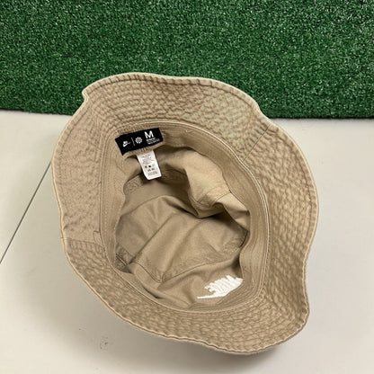 Nike Apex Bucket Hat Mens Medium Tan White Swoosh Outdoor Casual Y2K NEW