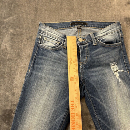 Flying Monkey Jeans Womens 25x32" Blue Low Rise Skinny Denim Pants Stretch