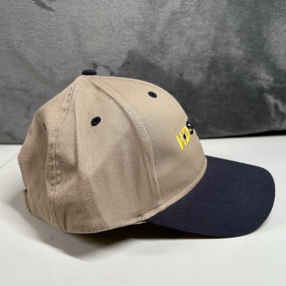 HD Supply Waterworks Baseball Hat Cap Mens Strap Back Tan Navy Adjustable New