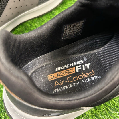 Skechers Delson Mens 8.5 Black Gray Shoes Sneakers Athletic Running Casual Walk