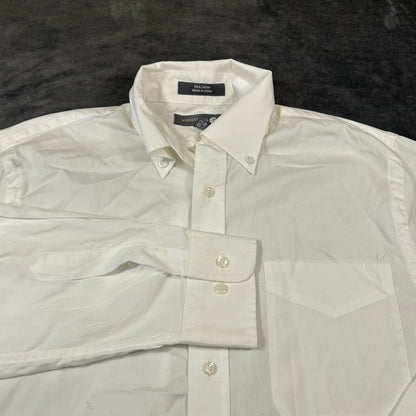Nordstrom Shirt Mens 14.5 32 White Button Up Long Sleeve Formal Work Preppy