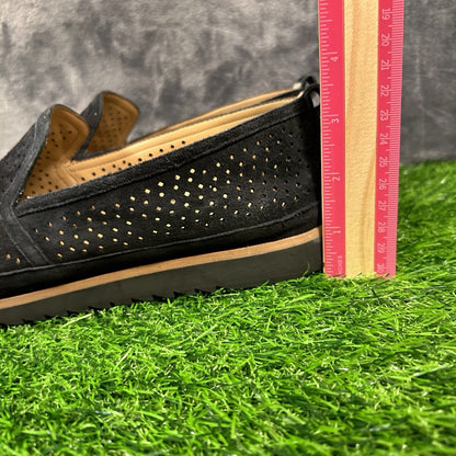 Franco Sarto Haiku Loafers Womens 10 M Black Suede Shoes Slip On Comfort Casual