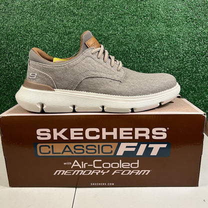 Skechers Garza Romano Mens 8 Light Brown Shoes Sneaker Athletic Comfort NEW