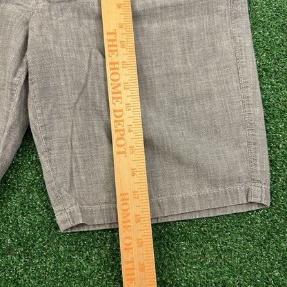 J Crew Chino Shorts Mens 31 Blue/Gray Casual Outdoor Golf 10.5" Inseam