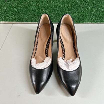 Rockport Pointed Toe Pumps Classic Stiletto Heel Career Leather Shoes Womens 5