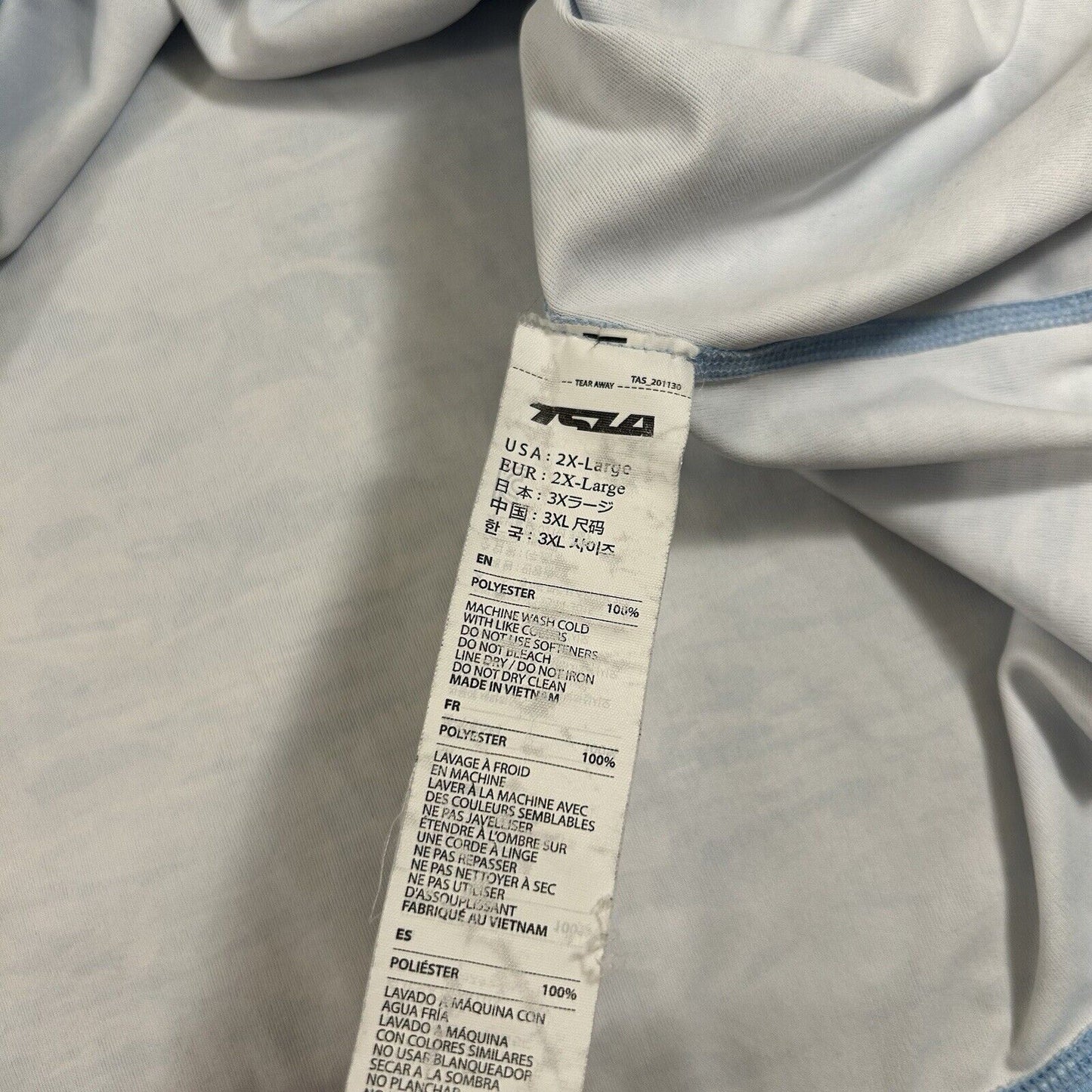 TSLA Shirt Mens XXL 2XL Blue Long Sleeve Digital Camo Athletic Casual Colorful