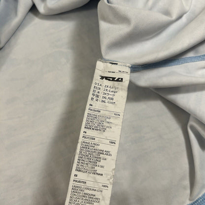 TSLA Shirt Mens XXL 2XL Blue Long Sleeve Digital Camo Athletic Casual Colorful