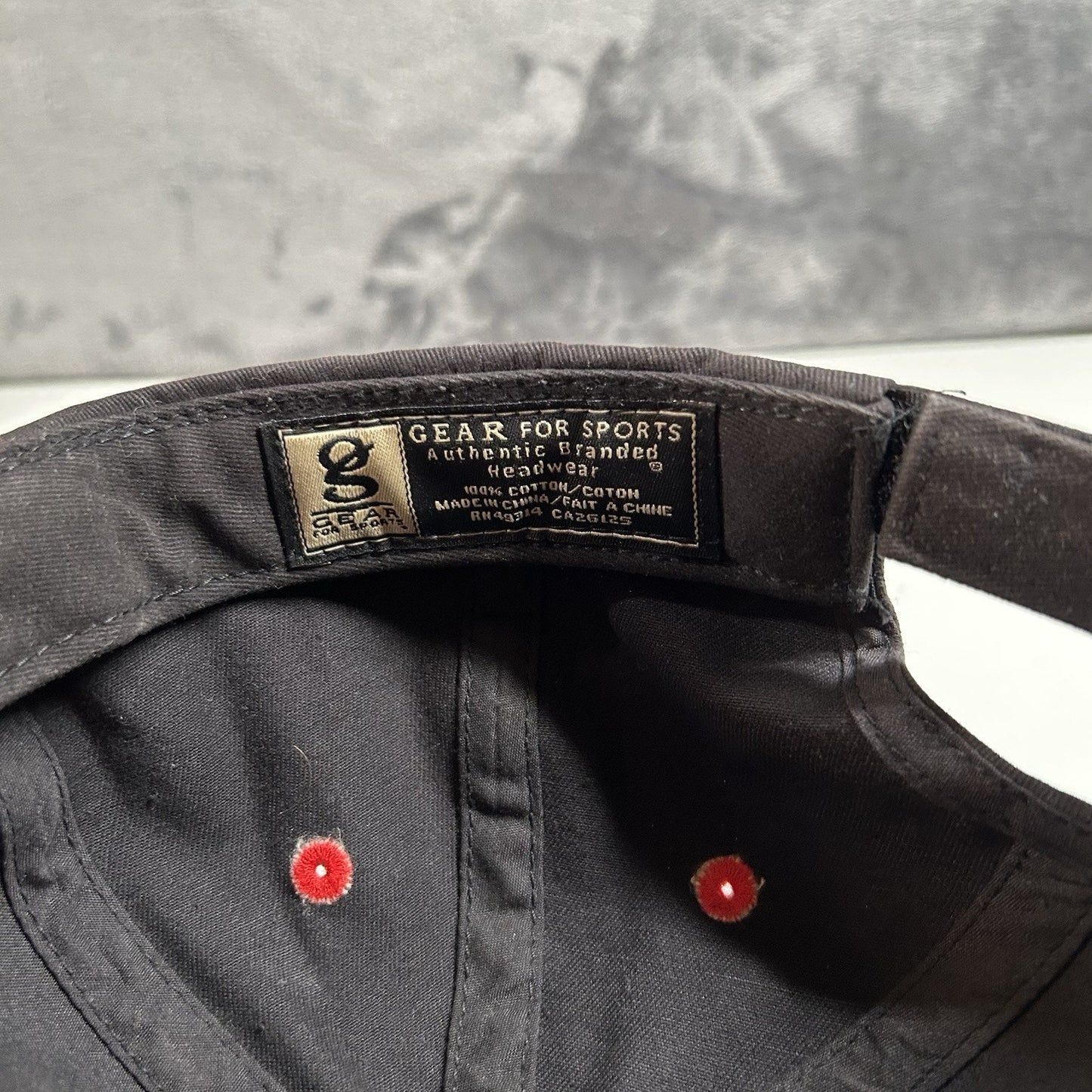 St Johns Hockey Hat Cap Mens Strap Back Brown Red College University Adjustable