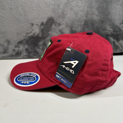 Jones Dairy Farm Hat Cap Mens Strap Back Red Classic Cut Ahead Vintage New