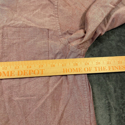 Primark Shirt Mens Medium Red Button Up Long Sleeve Slim Fit 15.5 Work Casual