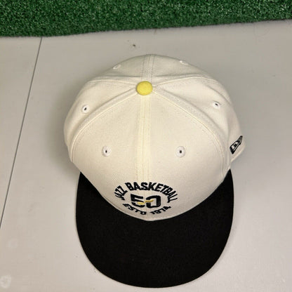 Utah Jazz Throwback Hat Cap Mens Snapback Off White Black NBA Basketball New Era