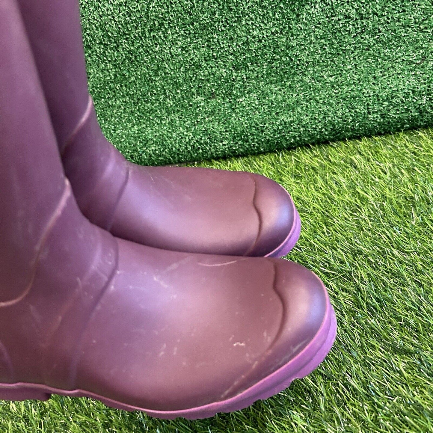 Hunter Original Tall Rain Boots Youth Kids 6 Purple Buckle Rubber Waterproof