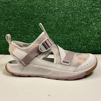 Chaco Odyssey All Terrain Sandals Women 9-9.5 Gray Purple Hiking Outdoor Comfort