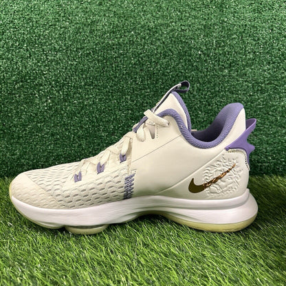 Nike Lebron Witness V Mens 11.5 Purple White Shoes Sneakers Basketball NEW