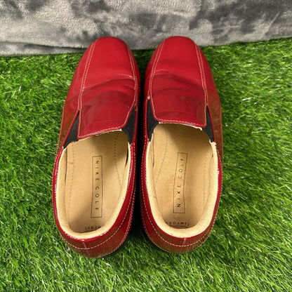 Nike Golf Verdana Last Womens 6 Red Leather Shoes Athletic Comfort Spikes Slip