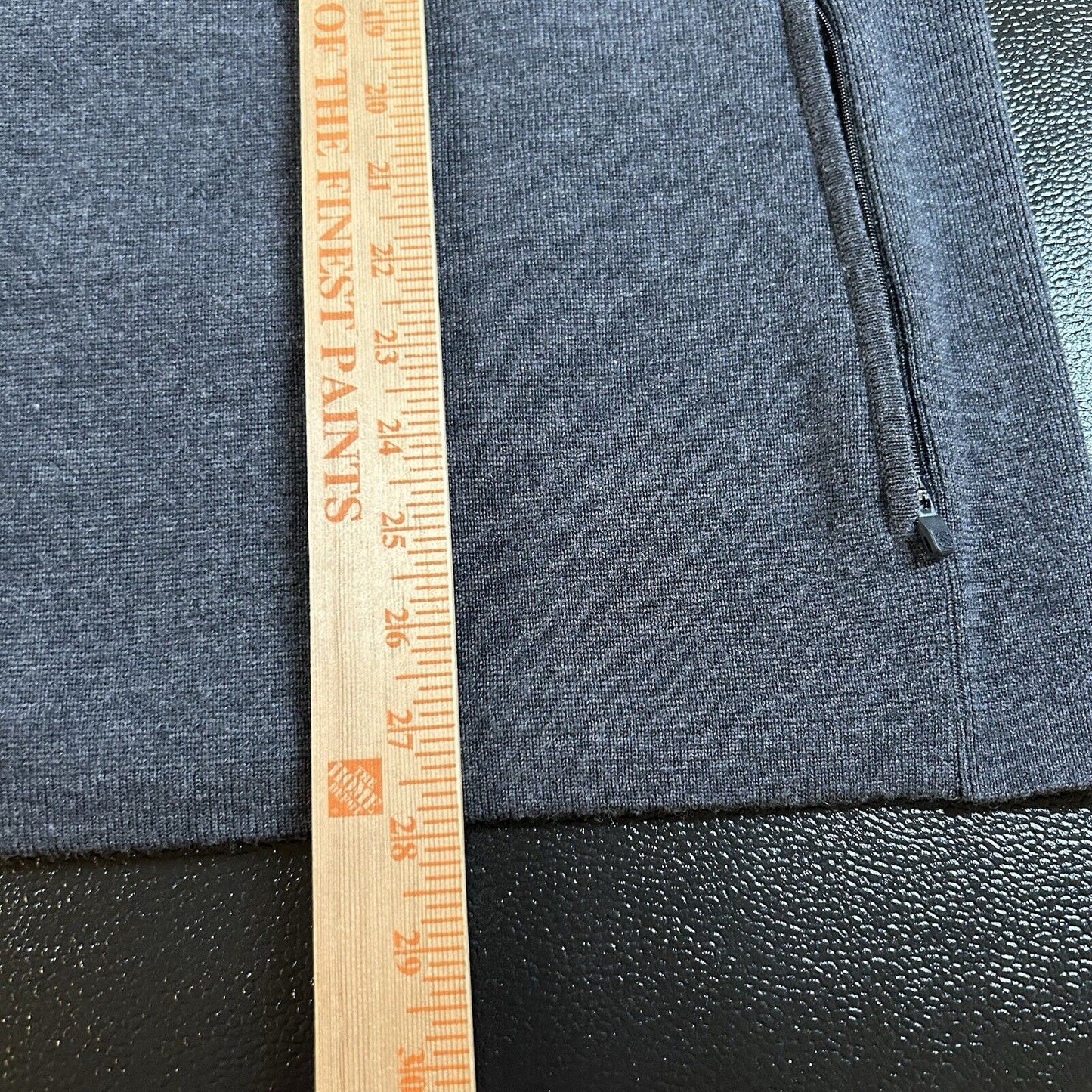 G Fore Wool Tech Sweater Vest Mens Medium Charcoal Gray 1/4 Zip Lined Preppy New