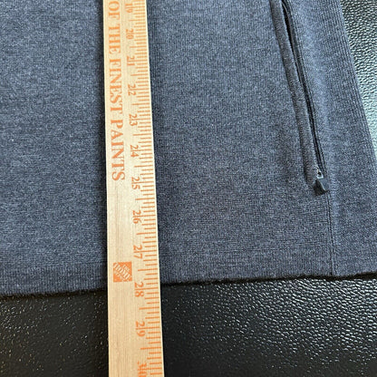 G Fore Wool Tech Sweater Vest Mens Medium Charcoal Gray 1/4 Zip Lined Preppy New