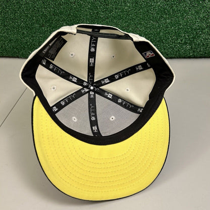 Utah Jazz Throwback Hat Cap Mens Snapback Off White Black NBA Basketball New Era