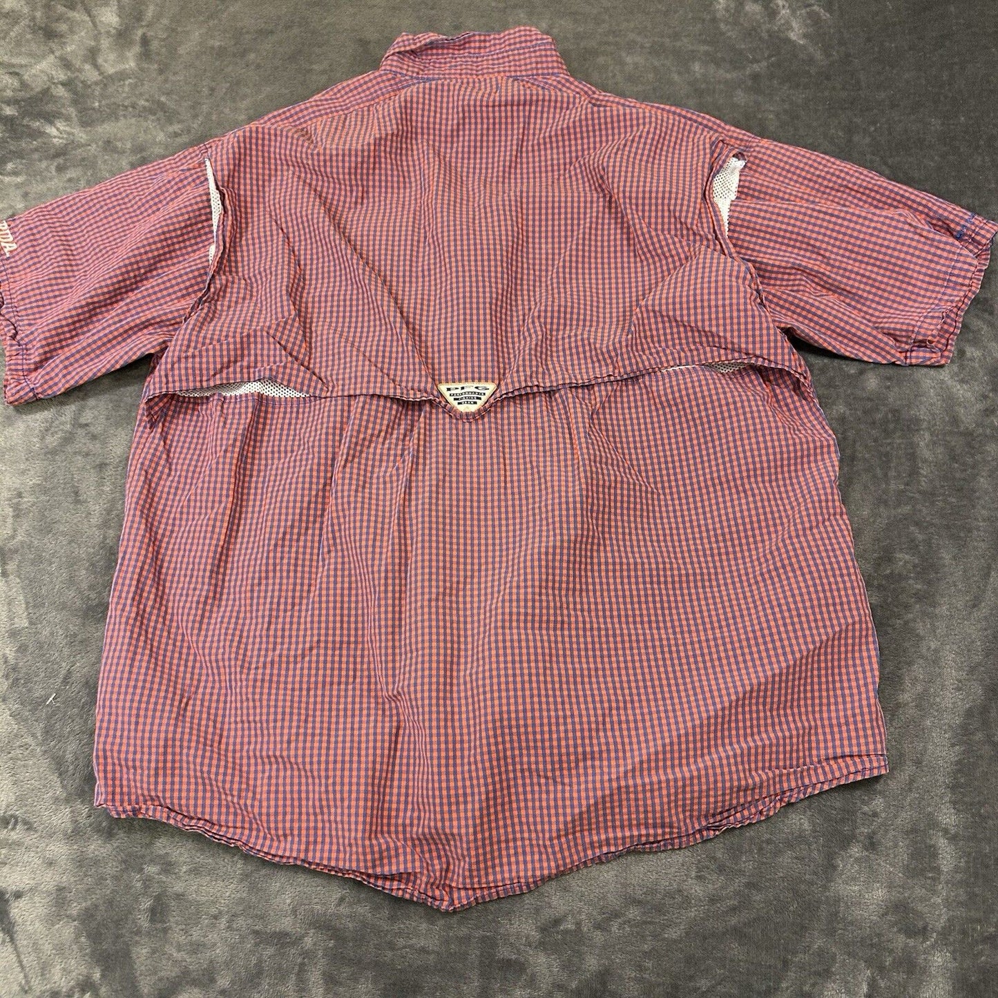 Columbia Florida Gators Shirt Mens Extra Large Orange Blue Check Super Bonehead