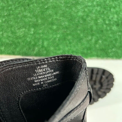 Lucky Brand Taini Boots Buckle Side Zip Ankle Booties Black Leather Womens 10 M