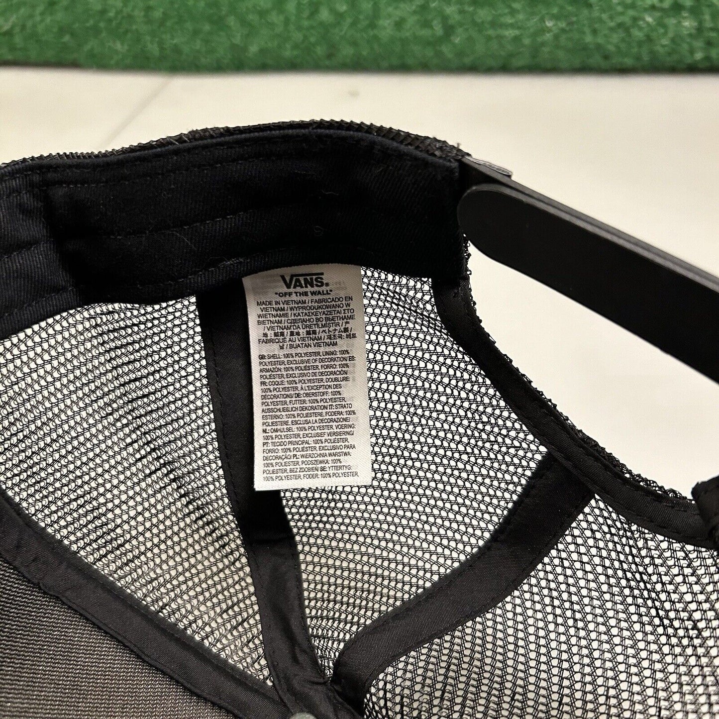 Vans Surf Patch Trucker Hat Cap Mens Snapback Blue Black Skater Surfer Outdoor