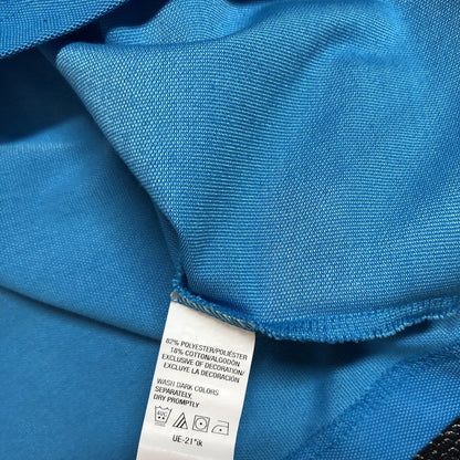 Izod Performance Polo Shirt Mens Large Blue Short Sleeve Golf Athletic Comfort