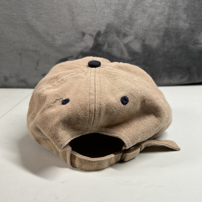 Vintage Pillsbury Baseball Hat Cap Mens Strap Back Beige Blue Retro Adjustable