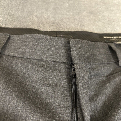 Banana Republic Dress Pants Mens 36x30 Gray Slacks Work Wool Tailored Slim Fit