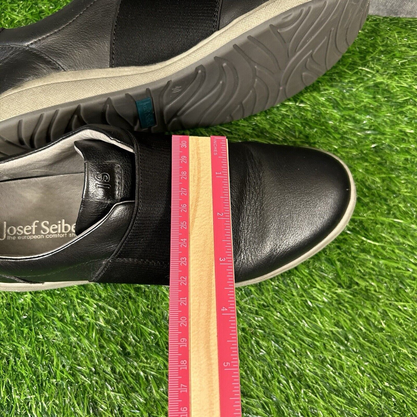 Josef Seibel Damen Womens 9 Black Leather Shoes Sneakers Casual Slip On Fashion