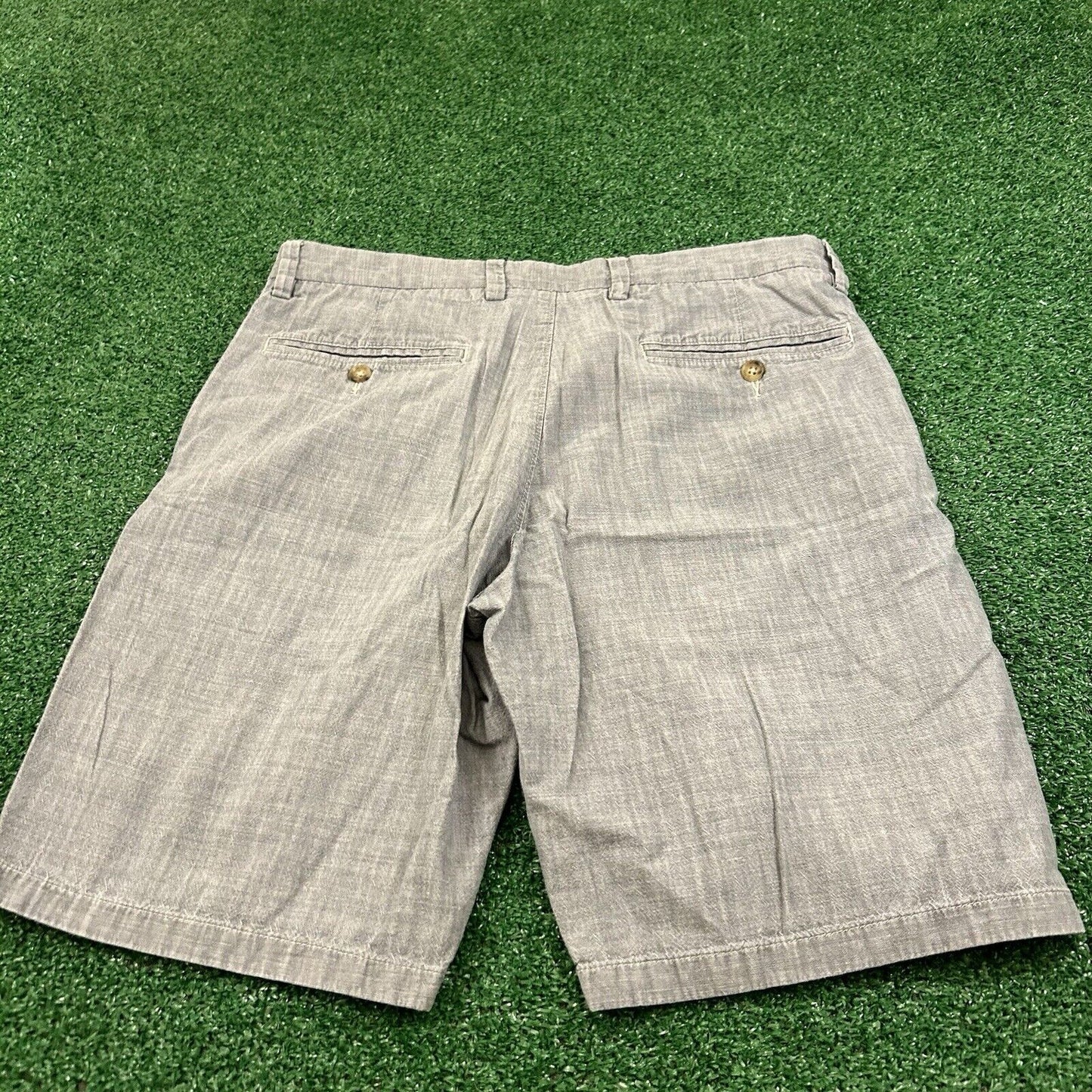 J Crew Chino Shorts Mens 31 Blue/Gray Casual Outdoor Golf 10.5" Inseam