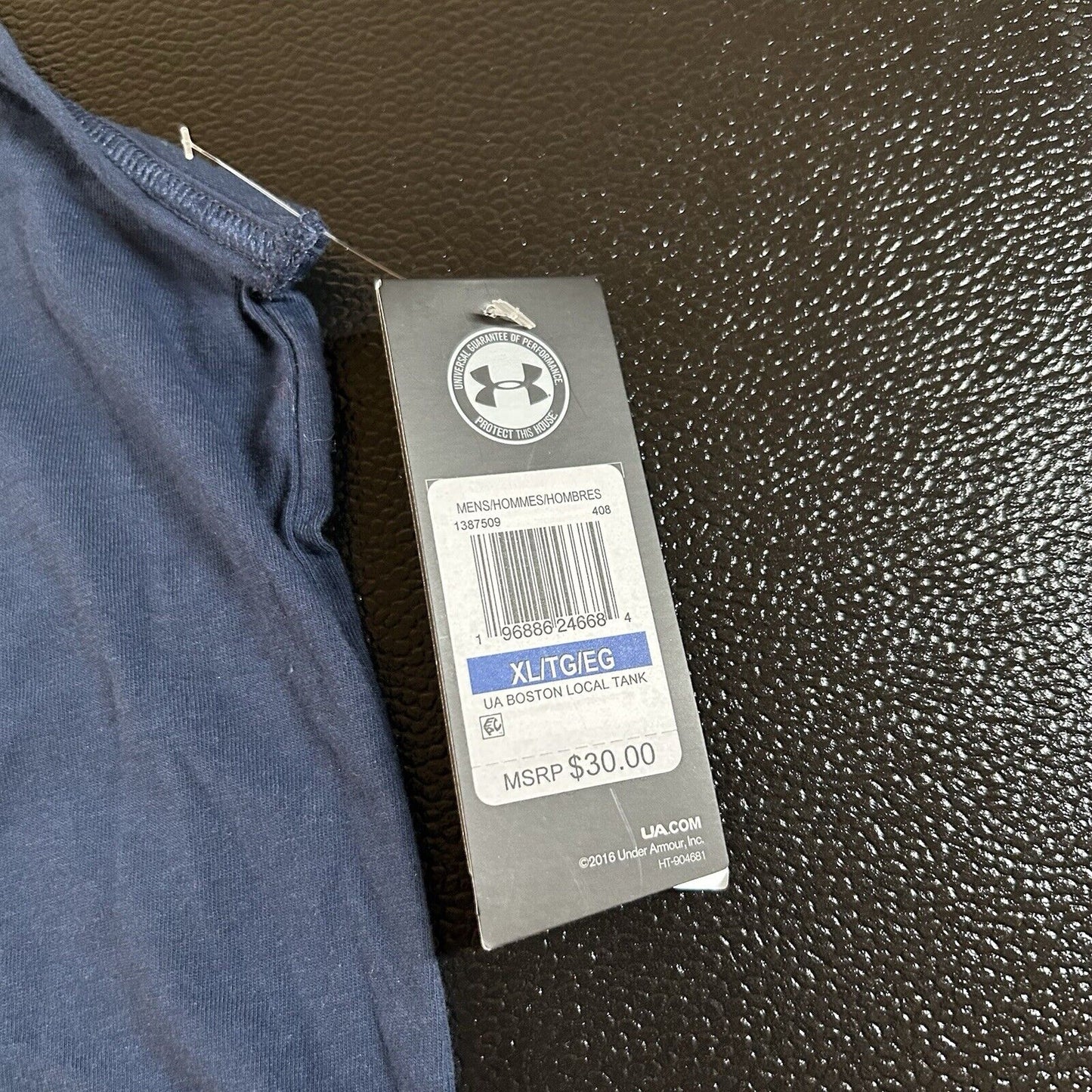 Under Armour Boston Tank Top Mens Extra Large Navy Sleeveless Shirt Running New