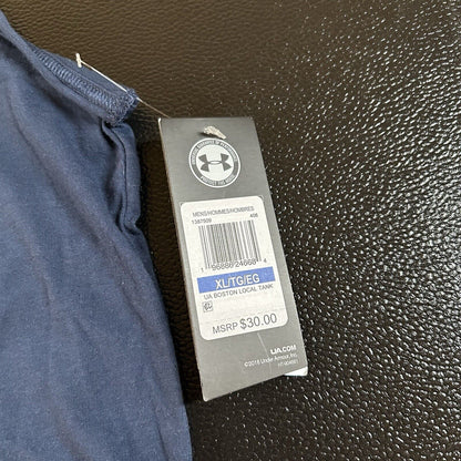 Under Armour Boston Tank Top Mens Extra Large Navy Sleeveless Shirt Running New