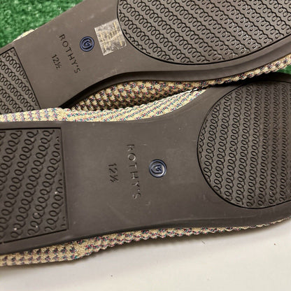 Rothys Multi Metallic Flats Womens 12.5 Cream Casual Comfort Limited Edition